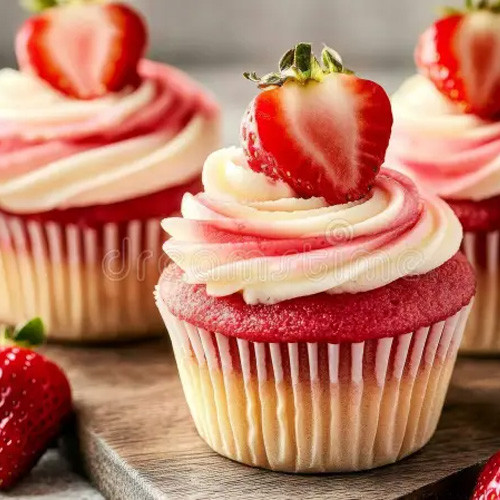 Strawberry Bliss Cupcake – fresh strawberry buttercream