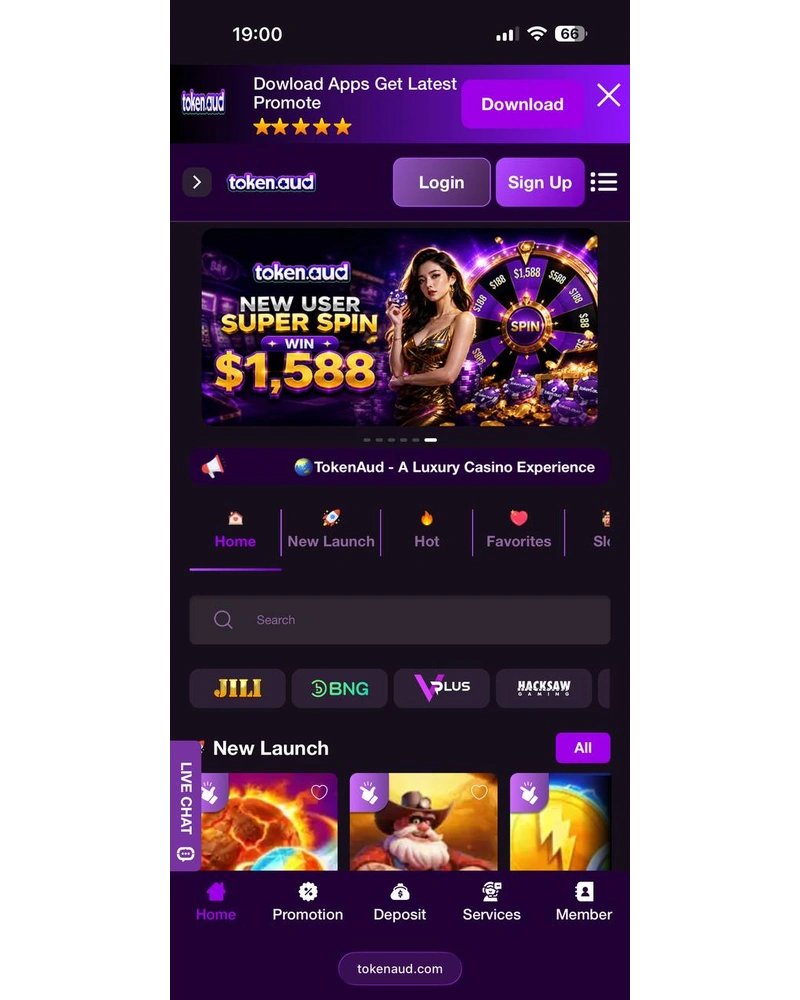 TokenAud platform App download area showing separate Android and iOS QR routes