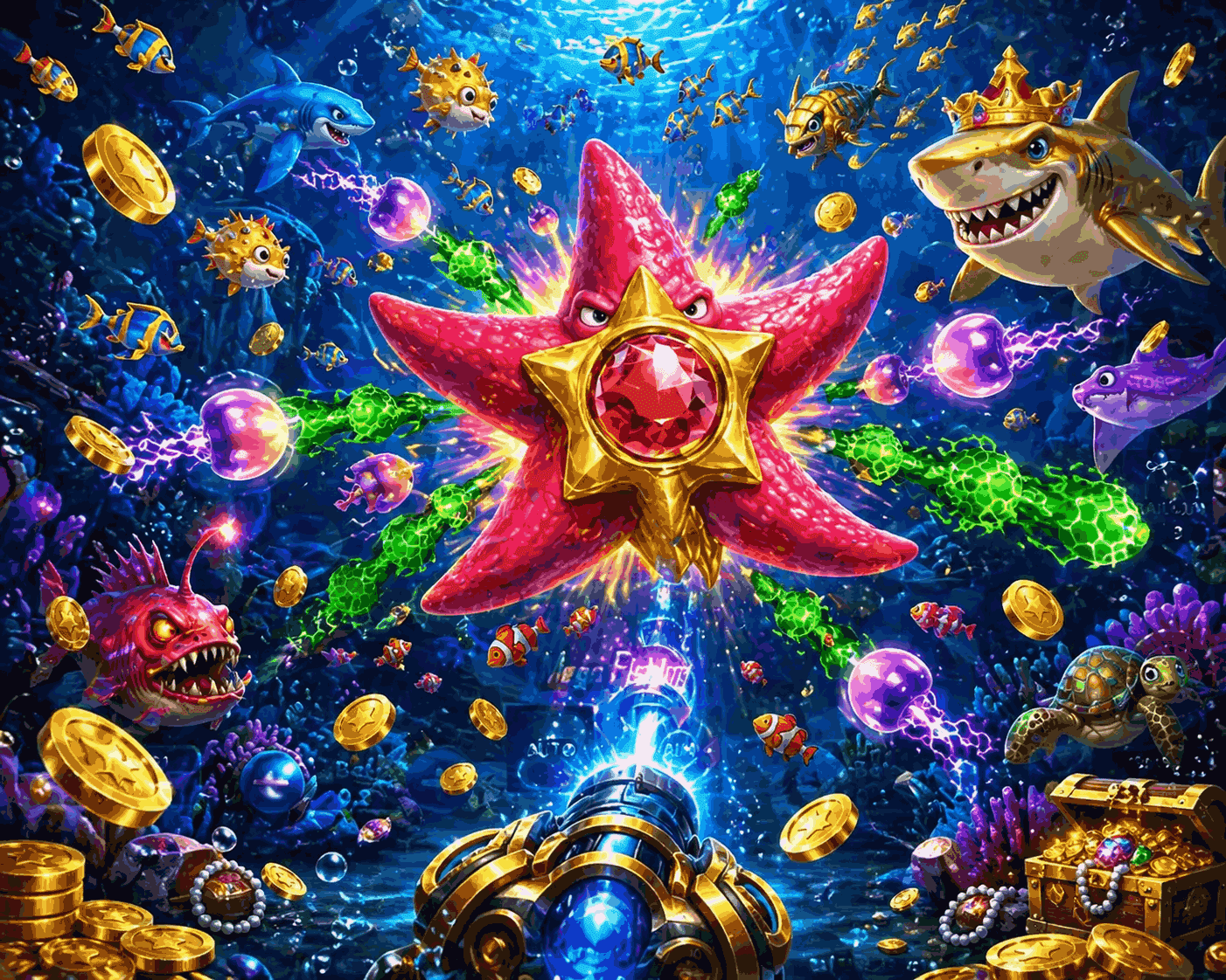 Fish shooting rewards and bonuses