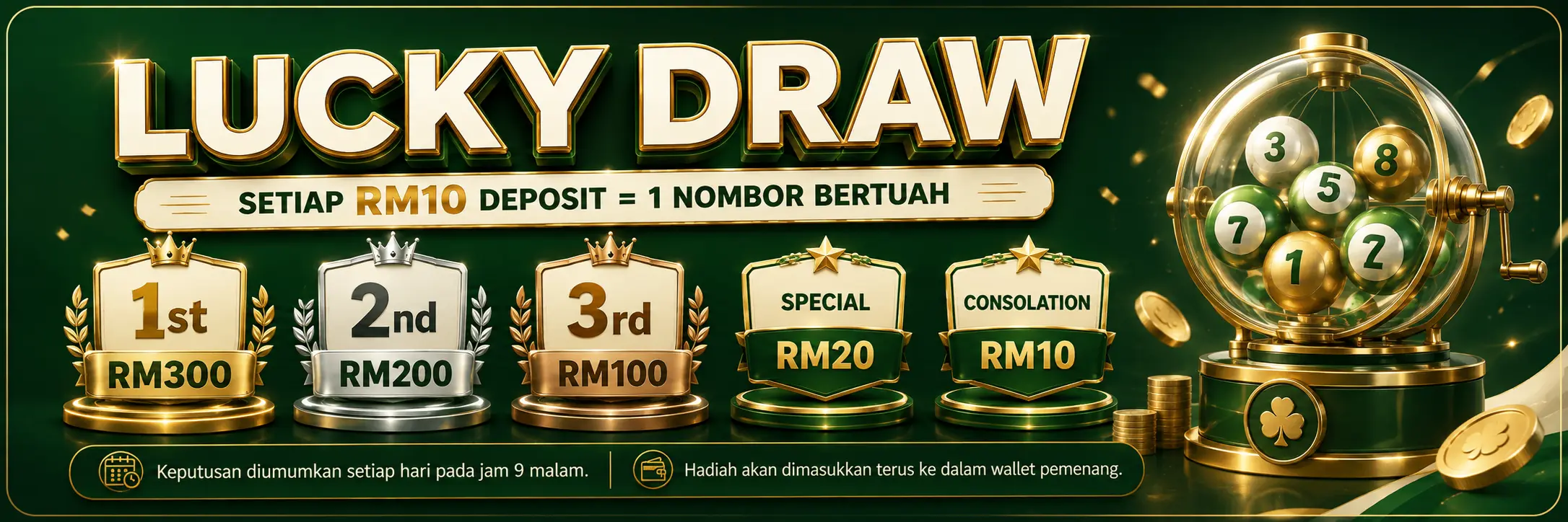 MrMart88 Lucky Draw — setiap topup RM10 = 1 nombor