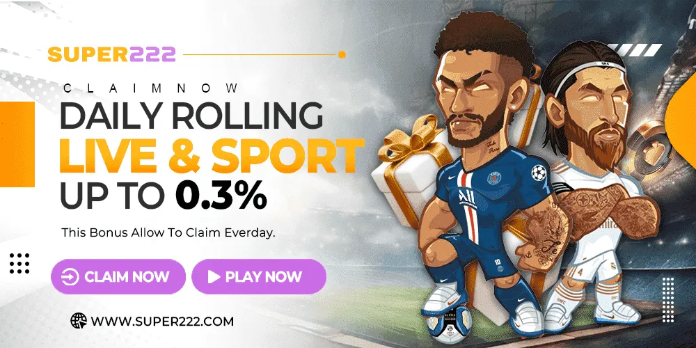Super222 free credit bonus banner