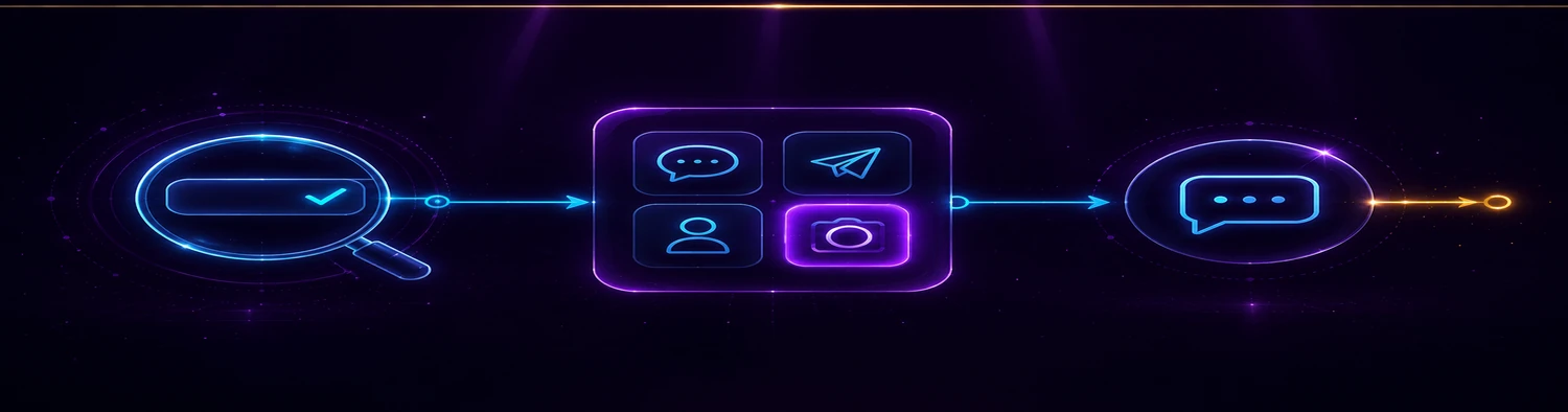 Three-stage TokenAud support sequence — verify the published channel, select the correct issue owner page, contact TokenAud through a confirmed route