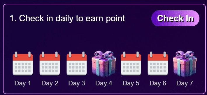 SPLINKOS daily check-in Day 4 reward