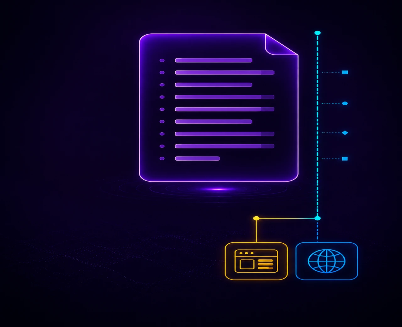 Abstract scope diagram — the official TokenAud.org publication panel beside a defined boundary marking time-sensitive live information and external destinations