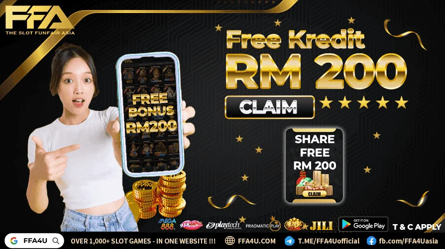 FFA4U 200 Free Kredit Promotion - Claim Free RM200 Bonus | Malaysia Slot Game